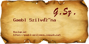 Gaebl Szilvána névjegykártya